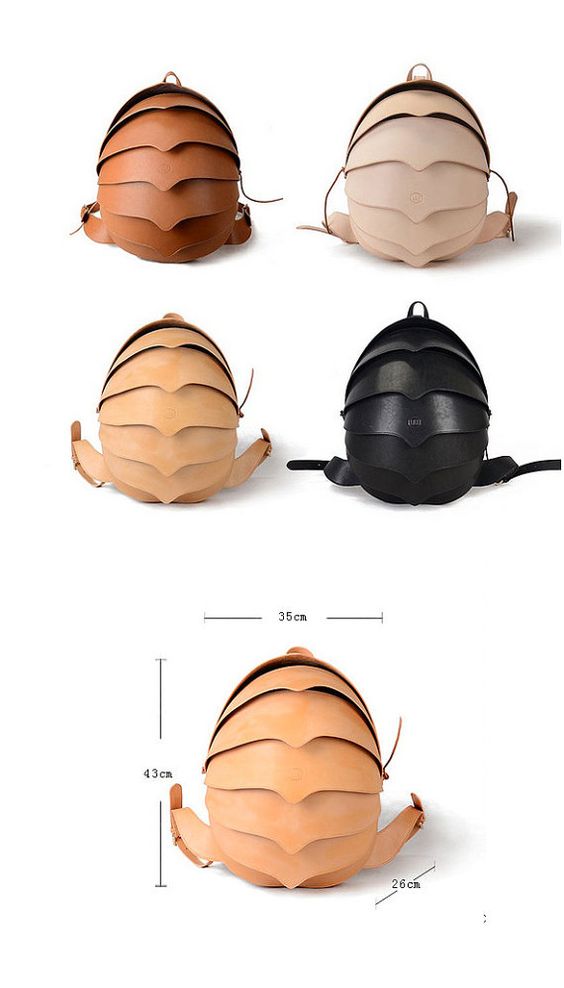 large Backpack Black Backpack Purse Leather Backpack by KiliDesign